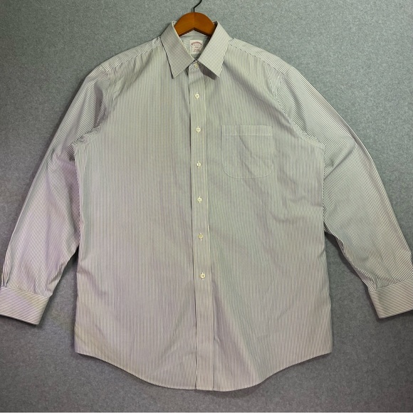 Brooks Brothers 346 Striped Dress Shirt Size 16-4/5 Regular Fit - Picture 1 of 7